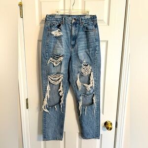 American Eagle highest rise mom jeans